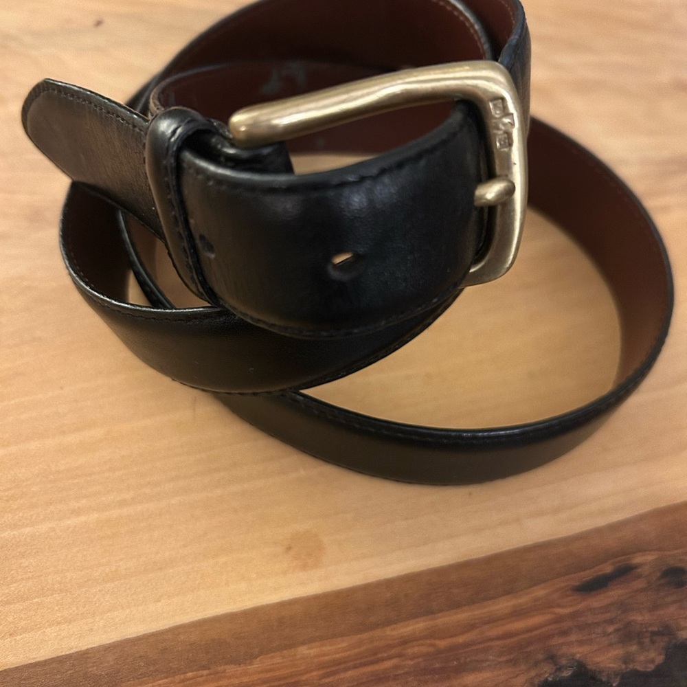 Men's Black Polo Ralph Lauren Leather Belt
